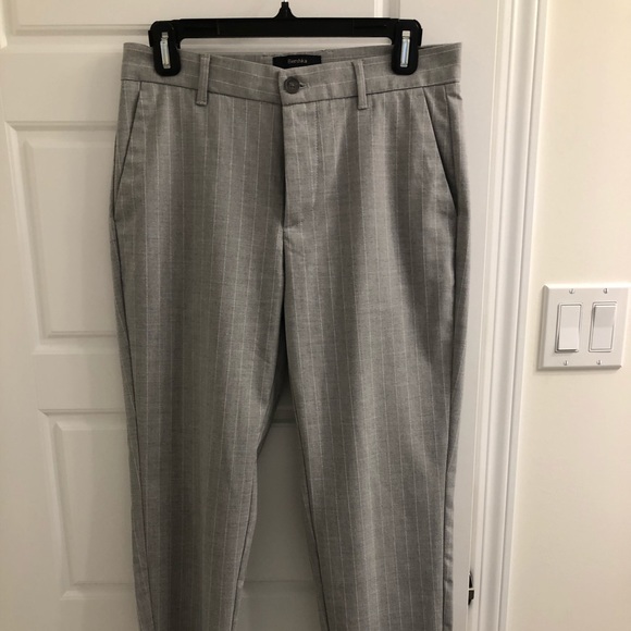 BERSHKA CASUAL GREY DRESS PANTS - Picture 1 of 2